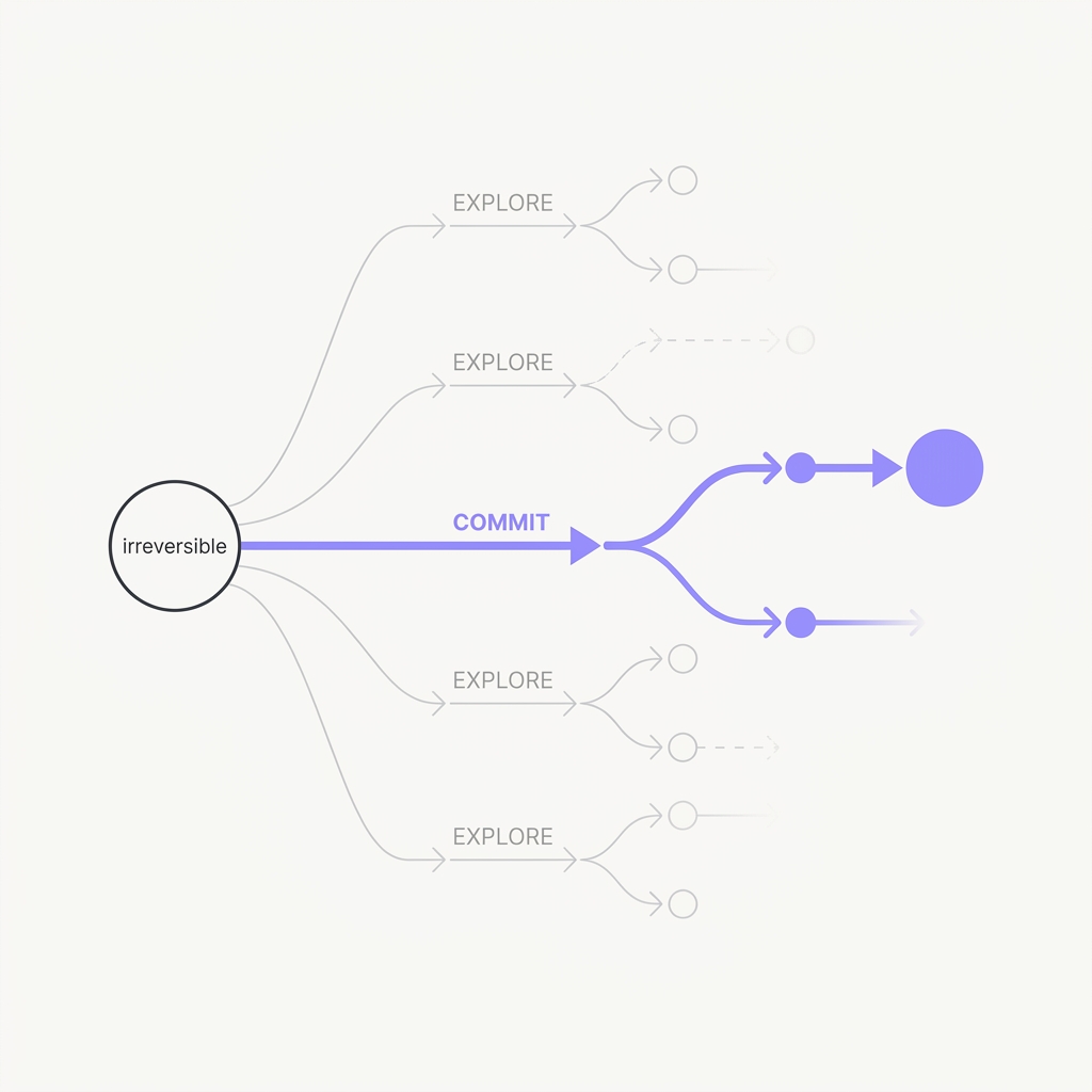 Diagram explaining Branch When the First Step Matters