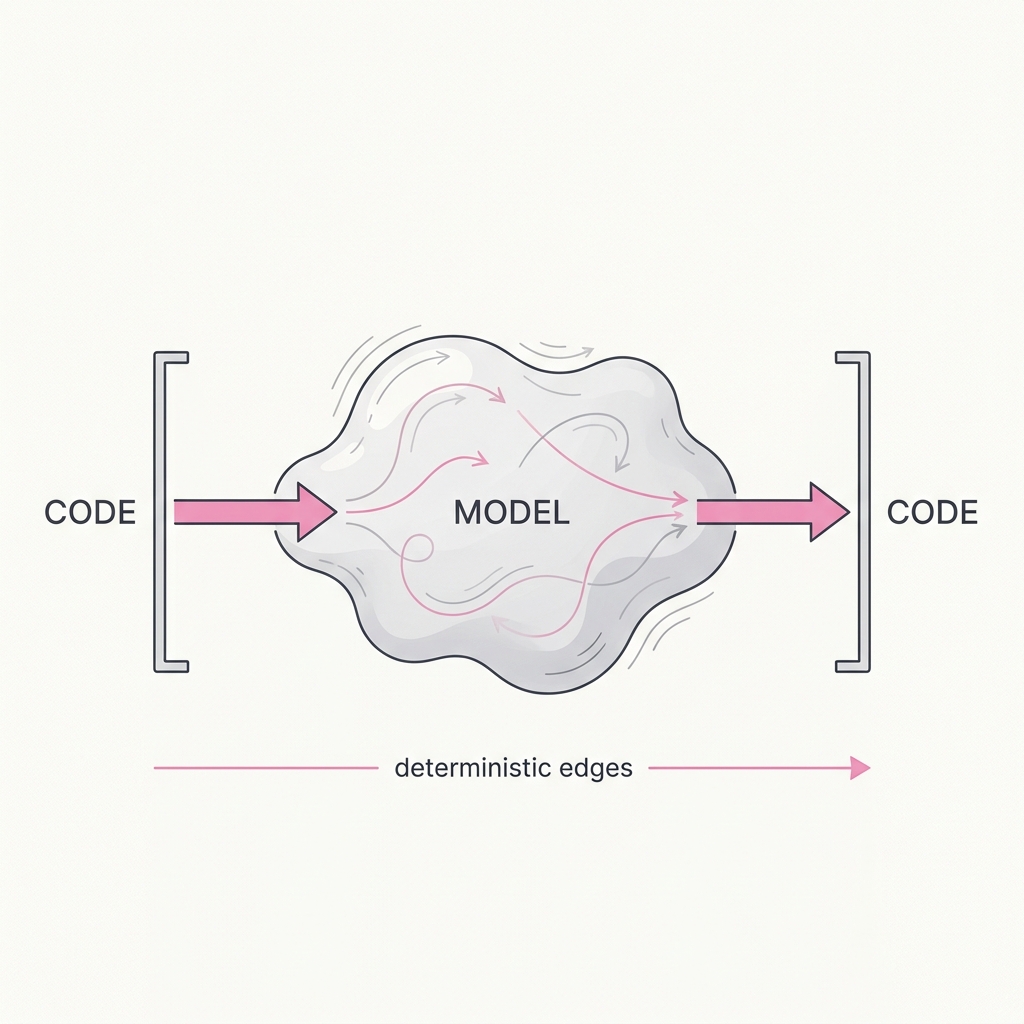 Diagram explaining Determinism at the Edges
