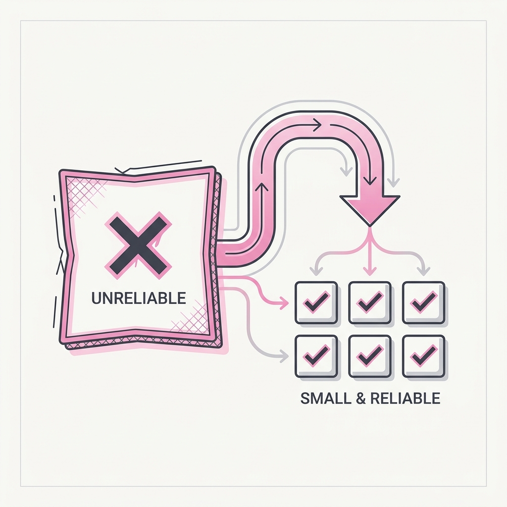 Diagram explaining Decompose Before You Scale