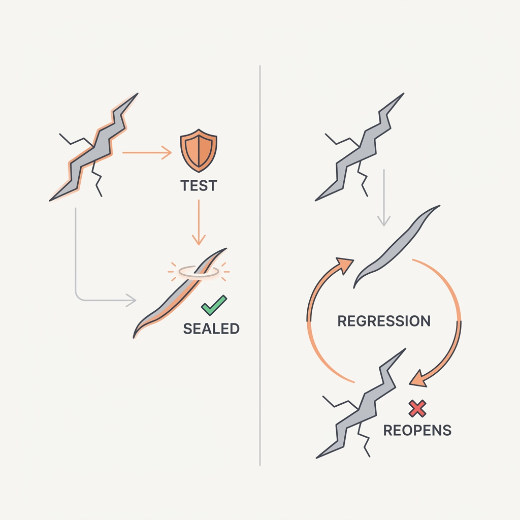 Diagram explaining Regress or Repeat