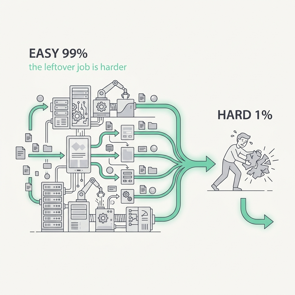 Diagram explaining The Ironies of Automation