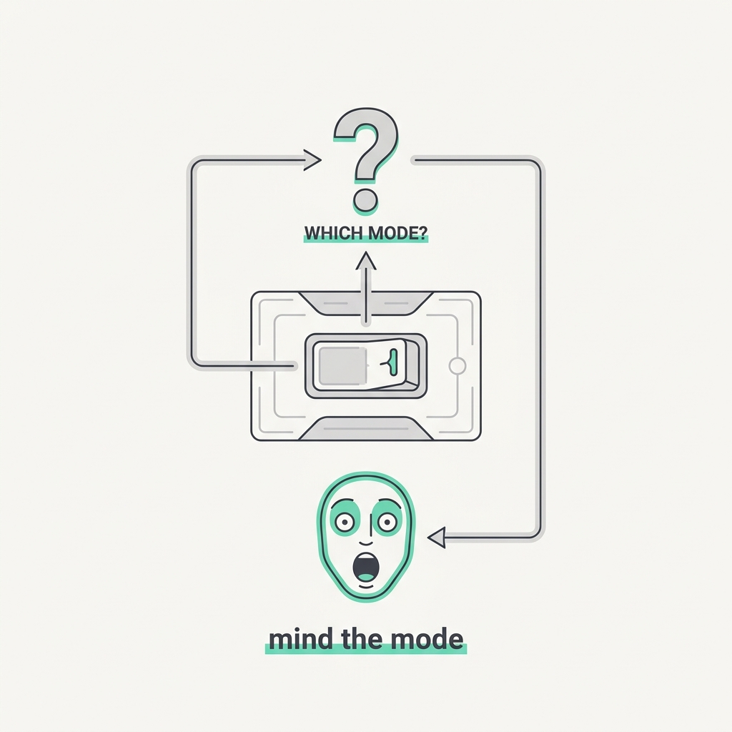 Diagram explaining Mind the Mode